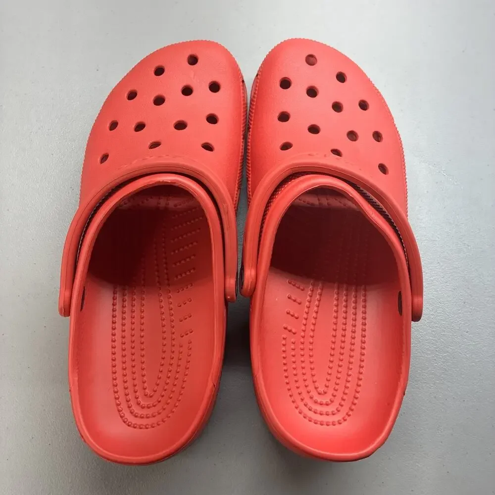 New Crocs CLASSIC Men's NEW Slip On Shoe Red Size 12 Men’s